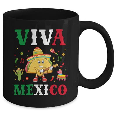 Mexican Viva Mexico Independence Day Flag Taco Kids Women Mug | siriusteestore