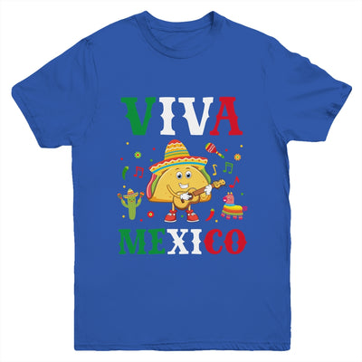 Mexican Viva Mexico Independence Day Flag Taco Kids Women Youth Shirt | siriusteestore