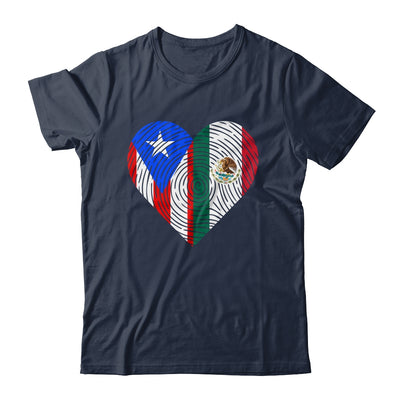 Mexico Flag Puerto Rico Flag Heart Puerto Rican Mexican Shirt & Hoodie | siriusteestore