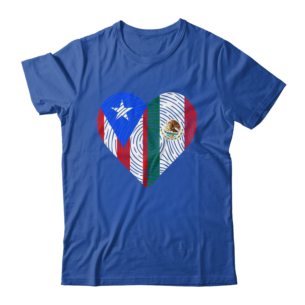 Mexico Flag Puerto Rico Flag Heart Puerto Rican Mexican Shirt & Hoodie | siriusteestore
