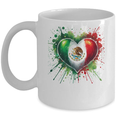 Mexico Heart Patriotic Mexico Flag Mexican Design Women Men Mug | siriusteestore