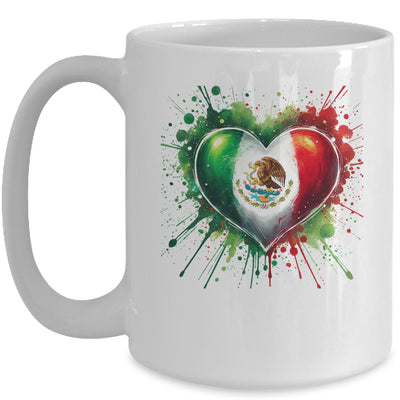 Mexico Heart Patriotic Mexico Flag Mexican Design Women Men Mug | siriusteestore