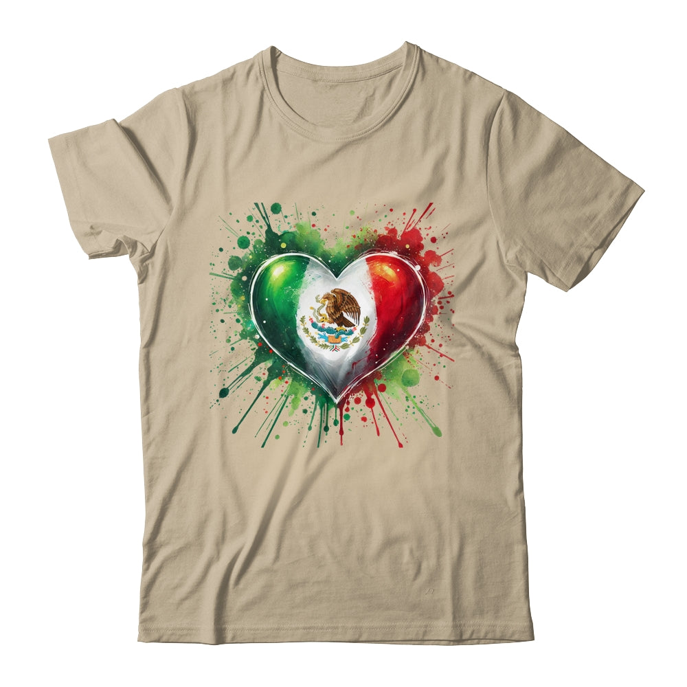 Mexico Heart Patriotic Mexico Flag Mexican Design Women Men Shirt & Tank Top | siriusteestore