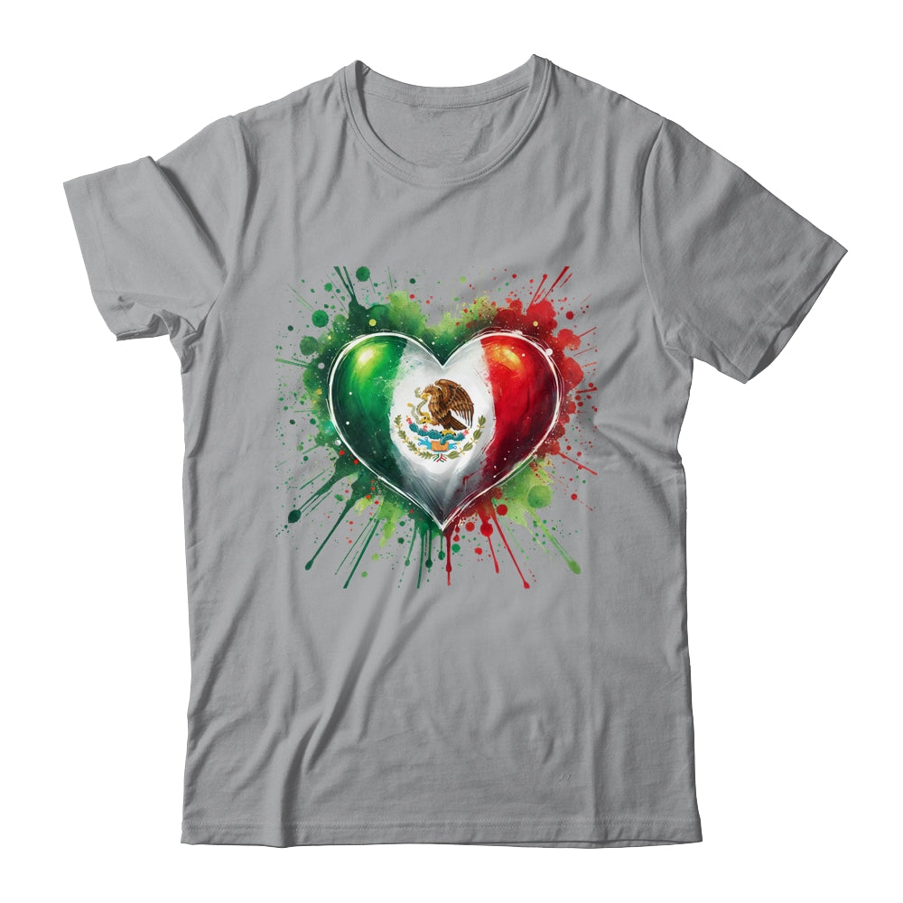 Mexico Heart Patriotic Mexico Flag Mexican Design Women Men Shirt & Tank Top | siriusteestore
