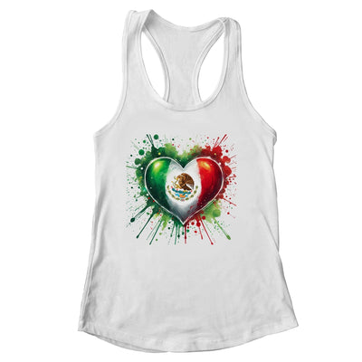 Mexico Heart Patriotic Mexico Flag Mexican Design Women Men Shirt & Tank Top | siriusteestore