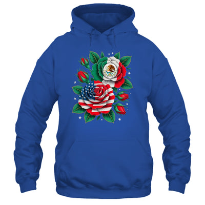 Mexico Mexican Flag USA American Flag Rose Flower Mexicana Shirt & Tank Top | siriusteestore