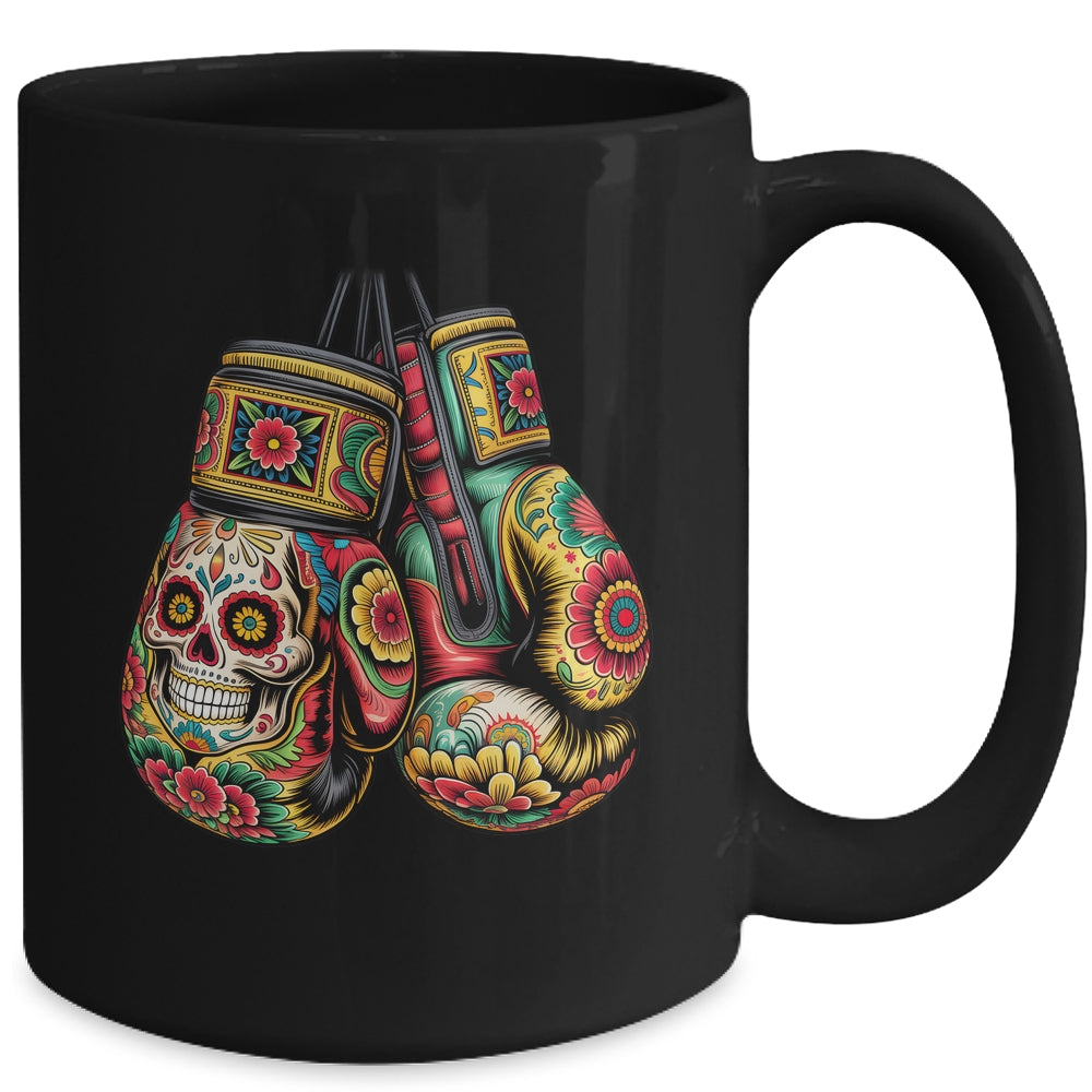 Mexico Mexican Vintage Style Boxing Gloves Boxer Aztec Mayan Mug | siriusteestore