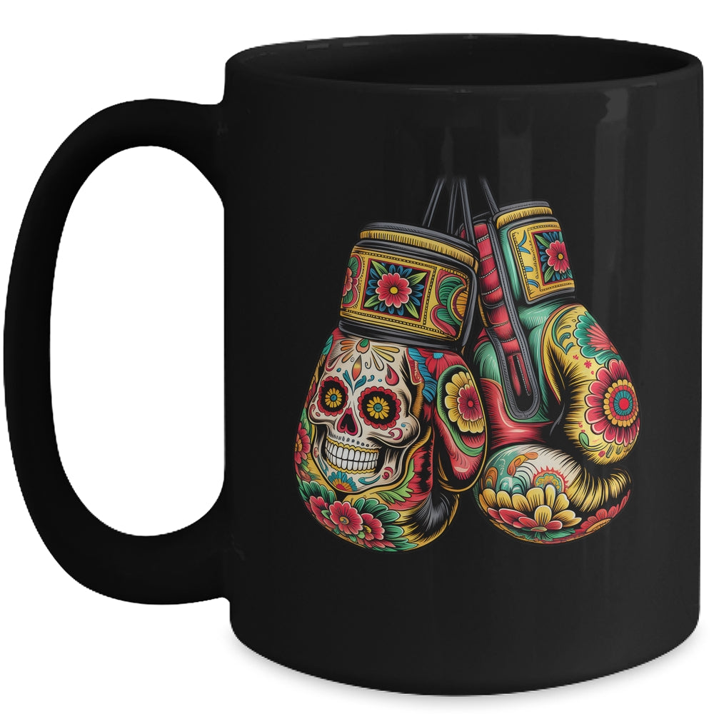 Mexico Mexican Vintage Style Boxing Gloves Boxer Aztec Mayan Mug | siriusteestore
