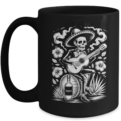 Mexico Vintage Skeleton Guitar Dia De Los Muertos Mexican Mug | siriusteestore