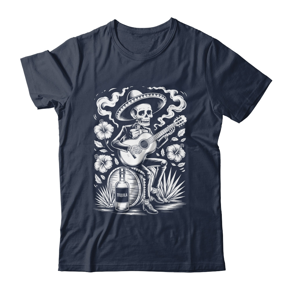 Mexico Vintage Skeleton Guitar Dia De Los Muertos Mexican Shirt & Tank Top | siriusteestore