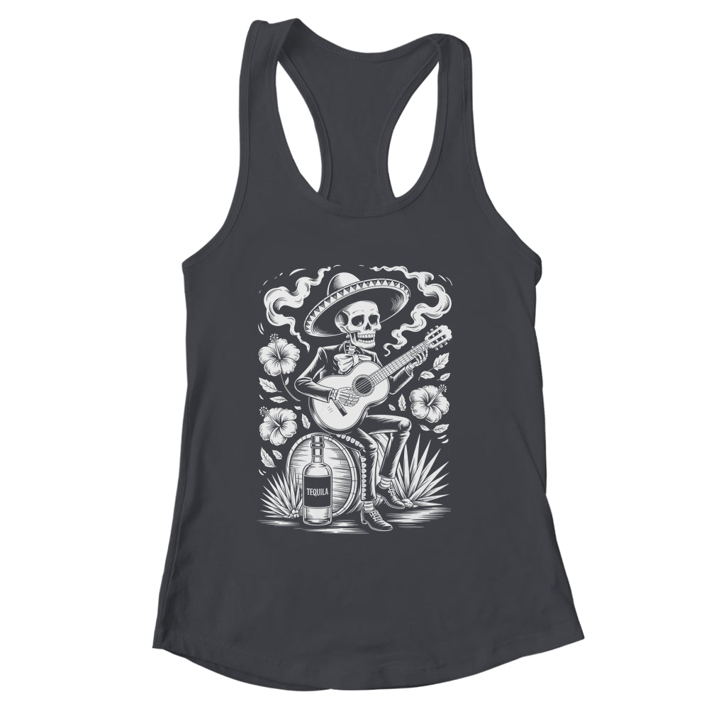 Mexico Vintage Skeleton Guitar Dia De Los Muertos Mexican Shirt & Tank Top | siriusteestore
