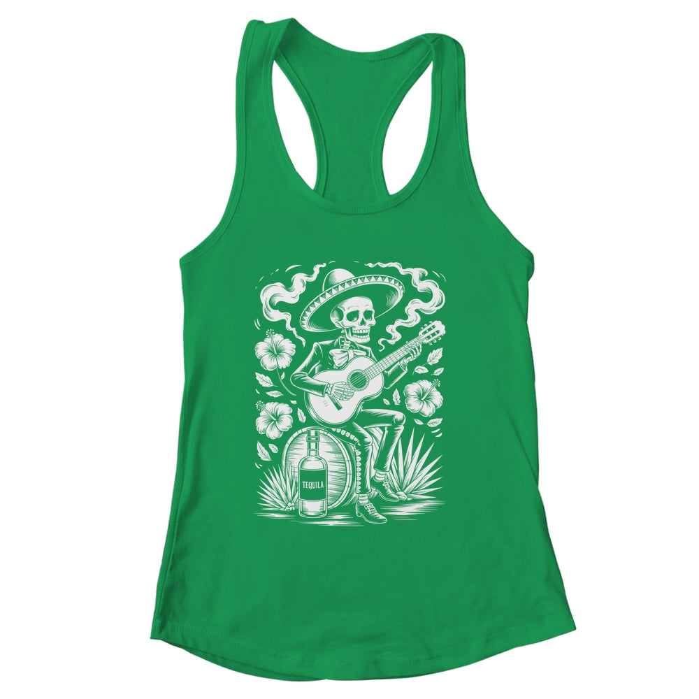 Mexico Vintage Skeleton Guitar Dia De Los Muertos Mexican Shirt & Tank Top | siriusteestore