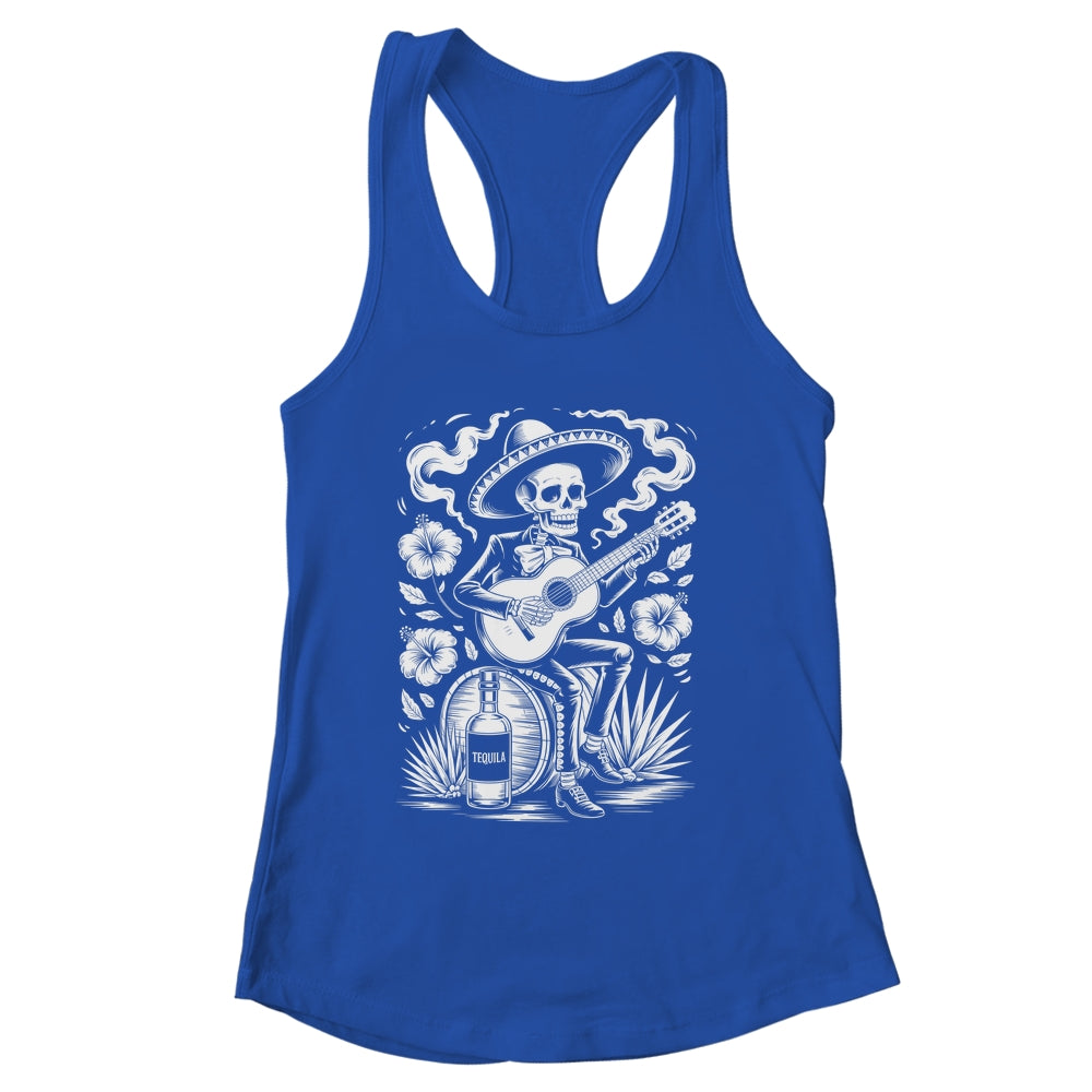 Mexico Vintage Skeleton Guitar Dia De Los Muertos Mexican Shirt & Tank Top | siriusteestore