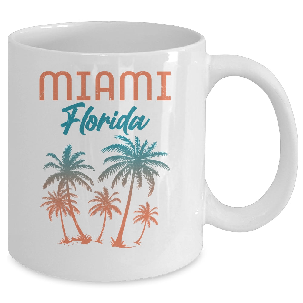 Miami Beach Florida Summer Vacation Palm Trees Souvenirs Mug | siriusteestore