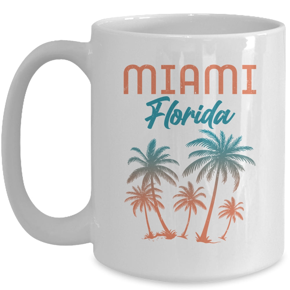 Miami Beach Florida Summer Vacation Palm Trees Souvenirs Mug | siriusteestore