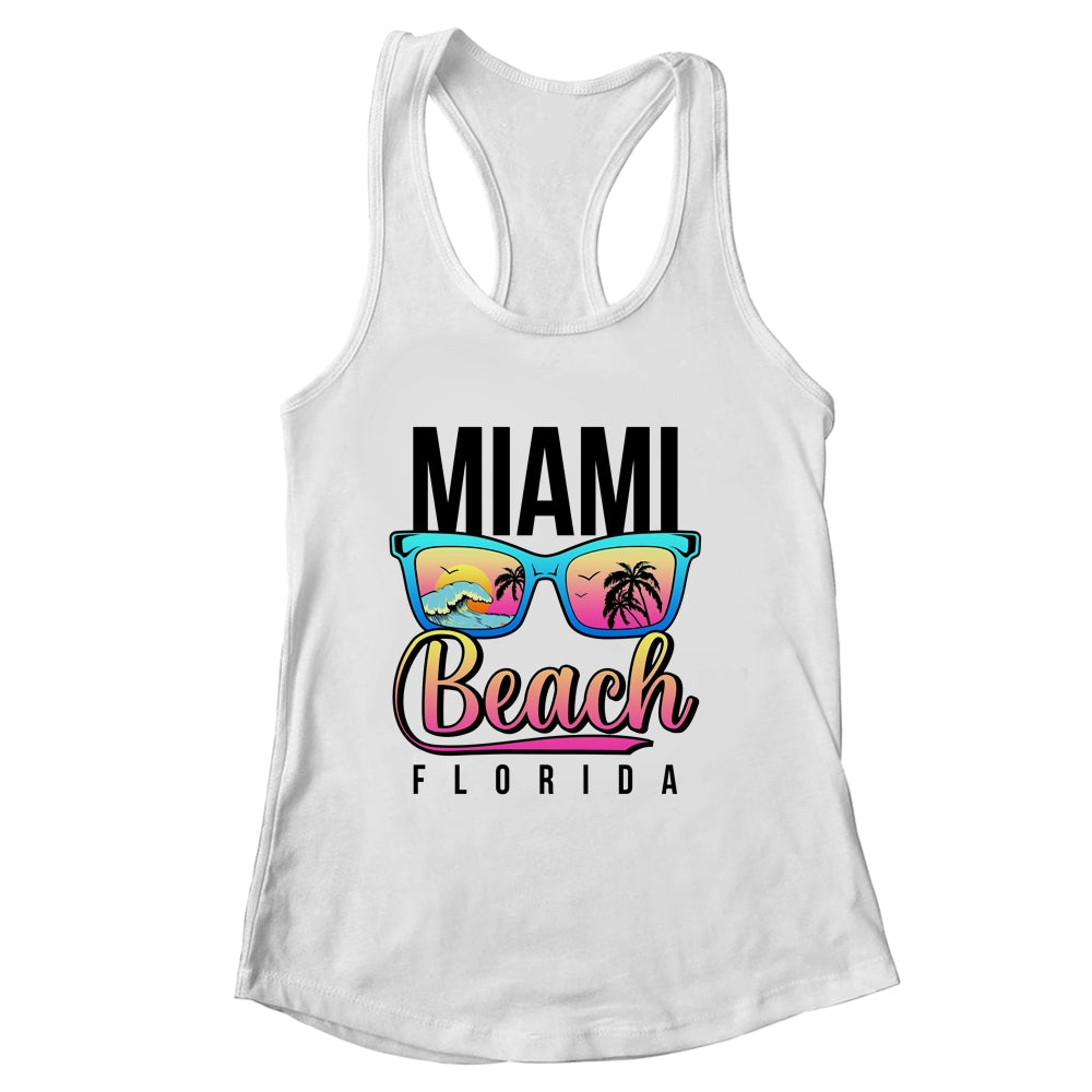Miami Beach Florida Sunset Retro Souvenir Surf Miami Shirt & Tank Top | siriusteestore