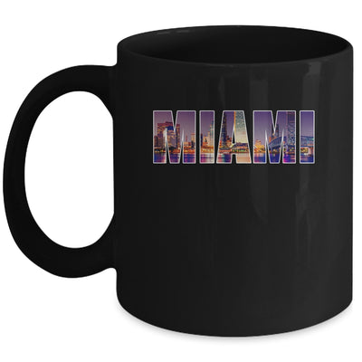 Miami Beach Urban Skyline City By Night Florida USA US Mug | siriusteestore