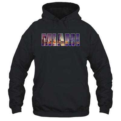 Miami Beach Urban Skyline City By Night Florida USA US Shirt & Tank Top | siriusteestore