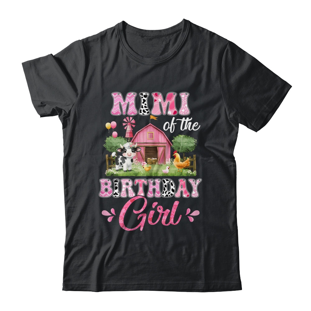 Mimi Of The Birthday Girl 1st Birthday Cow Farm Family Shirt & Hoodie | siriusteestore