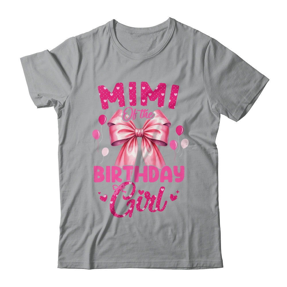 Mimi Of The Birthday Girl Coquette Bow Matching Family Shirt & Hoodie | siriusteestore