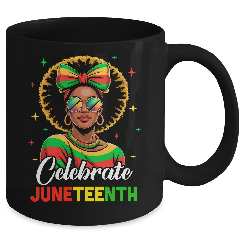 Miss Juneteenth Freedom Black American African Women Girl Mug | siriusteestore