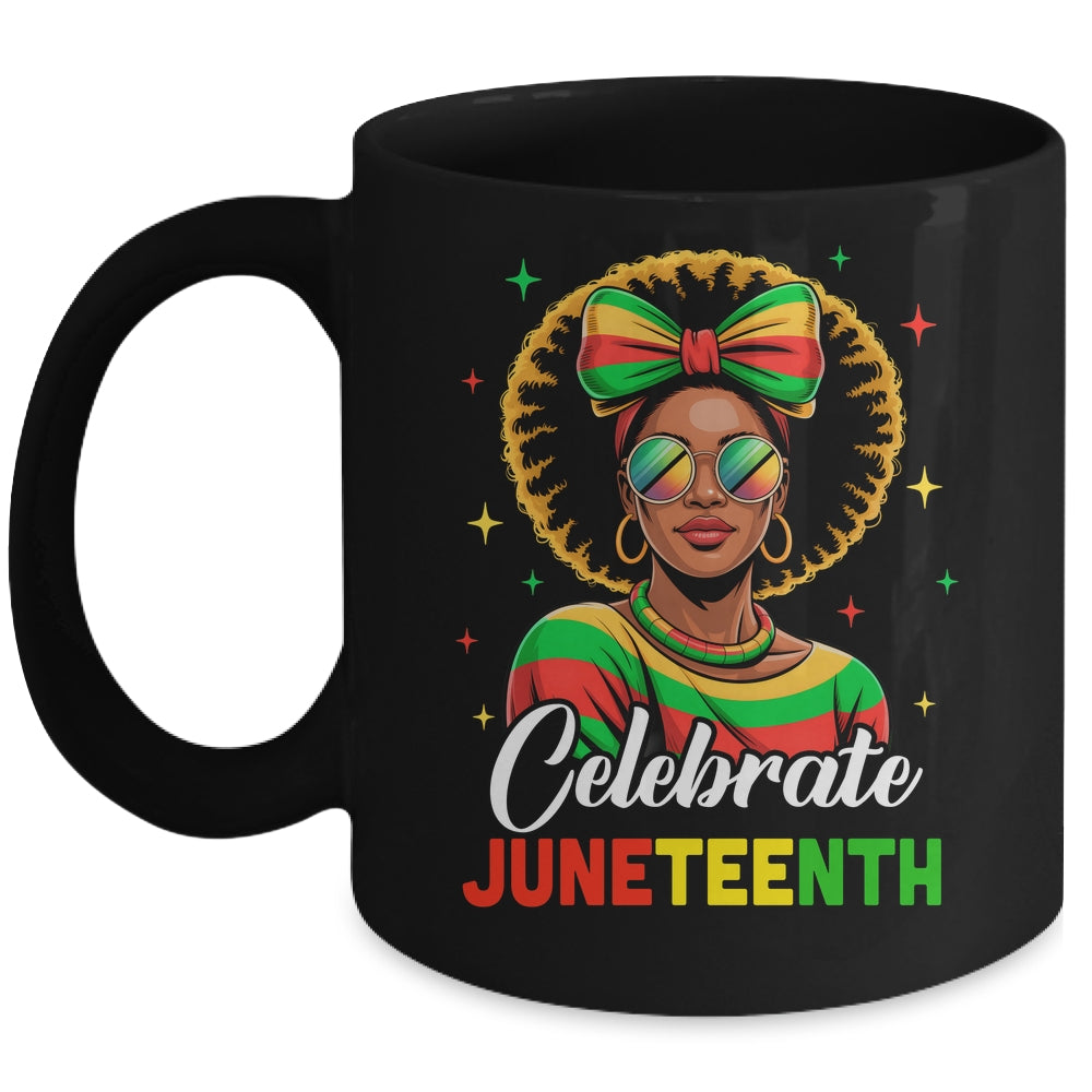 Miss Juneteenth Freedom Black American African Women Girl Mug | siriusteestore
