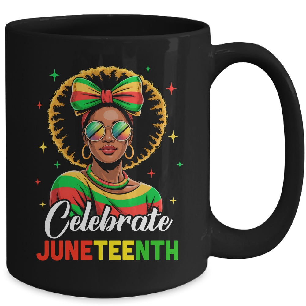Miss Juneteenth Freedom Black American African Women Girl Mug | siriusteestore
