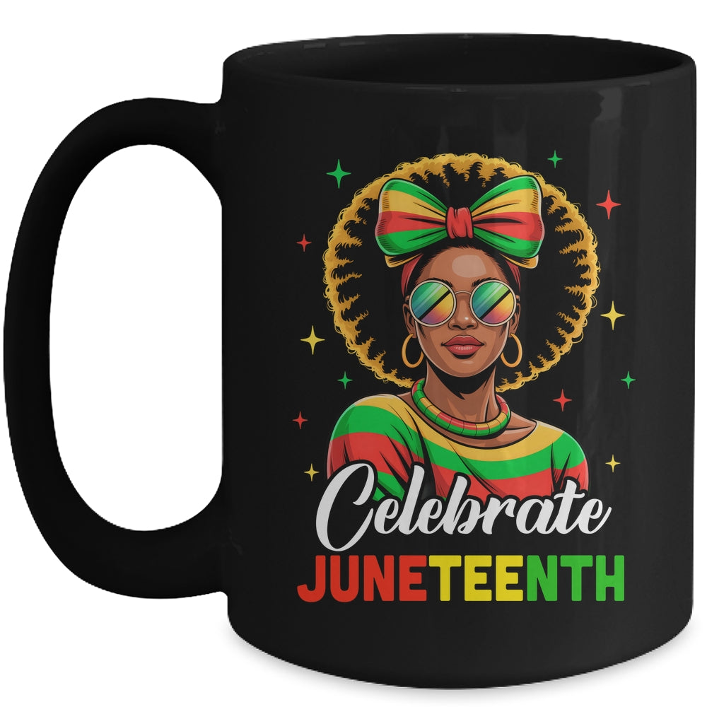 Miss Juneteenth Freedom Black American African Women Girl Mug | siriusteestore