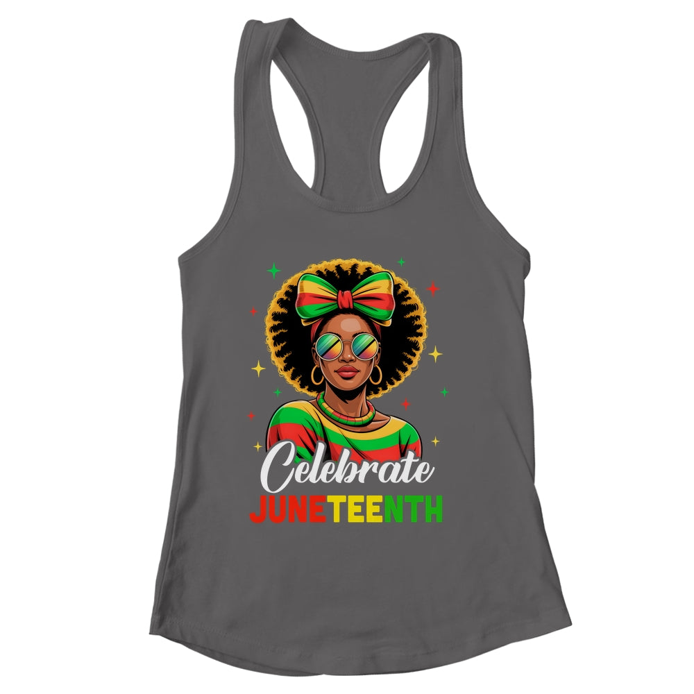 Miss Juneteenth Freedom Black American African Women Girl Shirt & Tank Top | siriusteestore