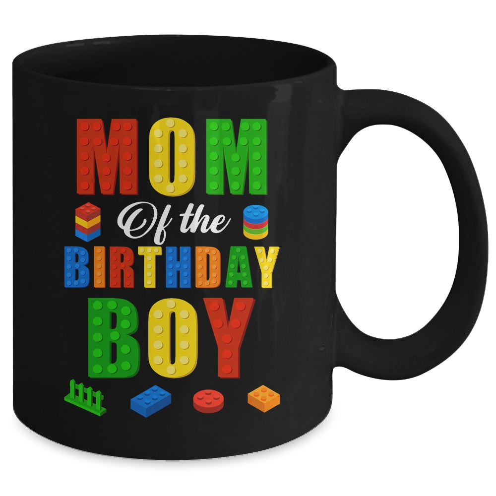 Mom Birthday Boy Master Builder Building Bricks Blocks Mug | siriusteestore