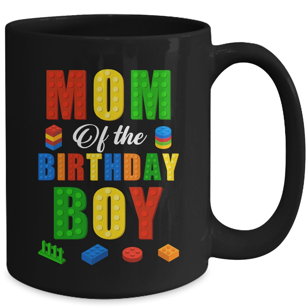 Mom Birthday Boy Master Builder Building Bricks Blocks Mug | siriusteestore