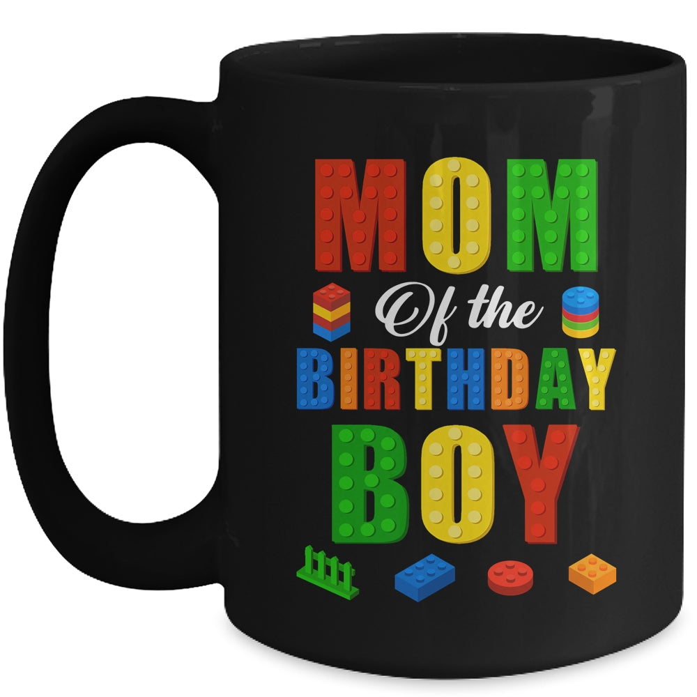 Mom Birthday Boy Master Builder Building Bricks Blocks Mug | siriusteestore
