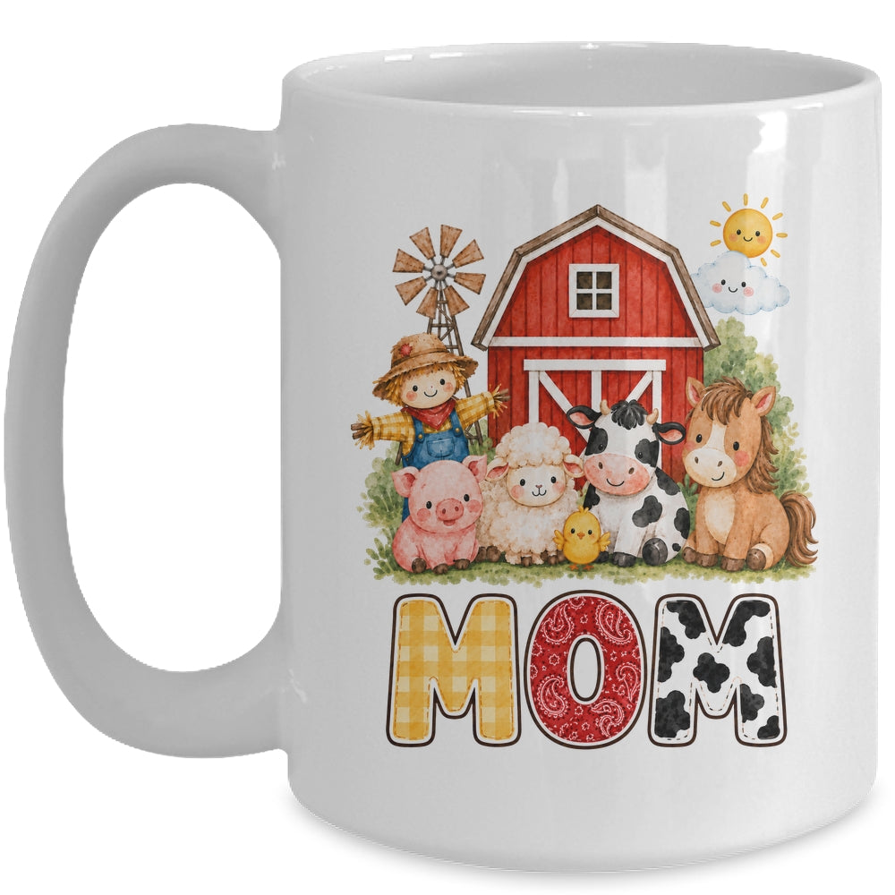 Mom Farm Cow 1St Birthday Girl Boy Matching Family Mug | siriusteestore