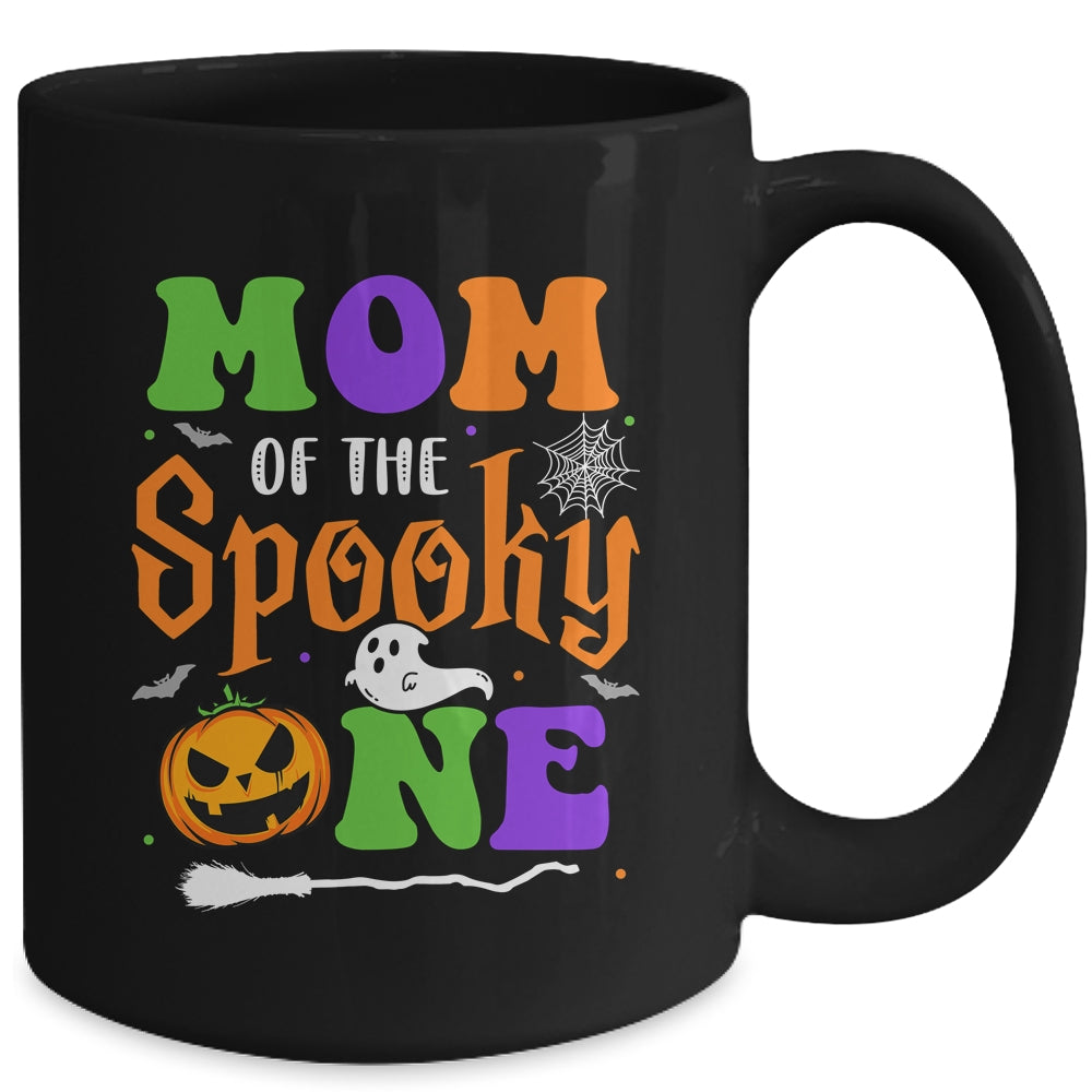 Mom Halloween 1st Birthday Boy Matching Family Spooky One Mug | siriusteestore
