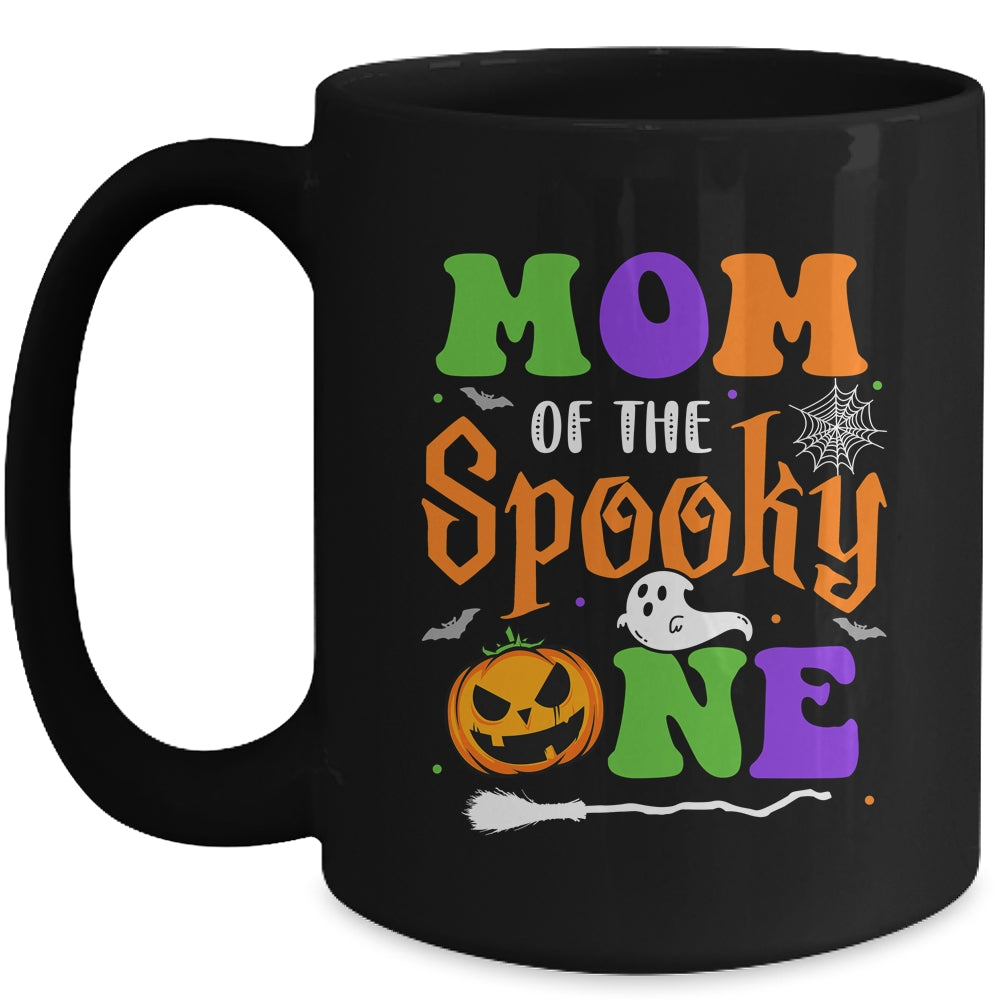 Mom Halloween 1st Birthday Boy Matching Family Spooky One Mug | siriusteestore
