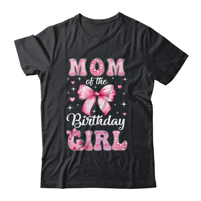 Mom Of Birthday Girl Coquette Bow Matching Family Shirt & Hoodie | siriusteestore