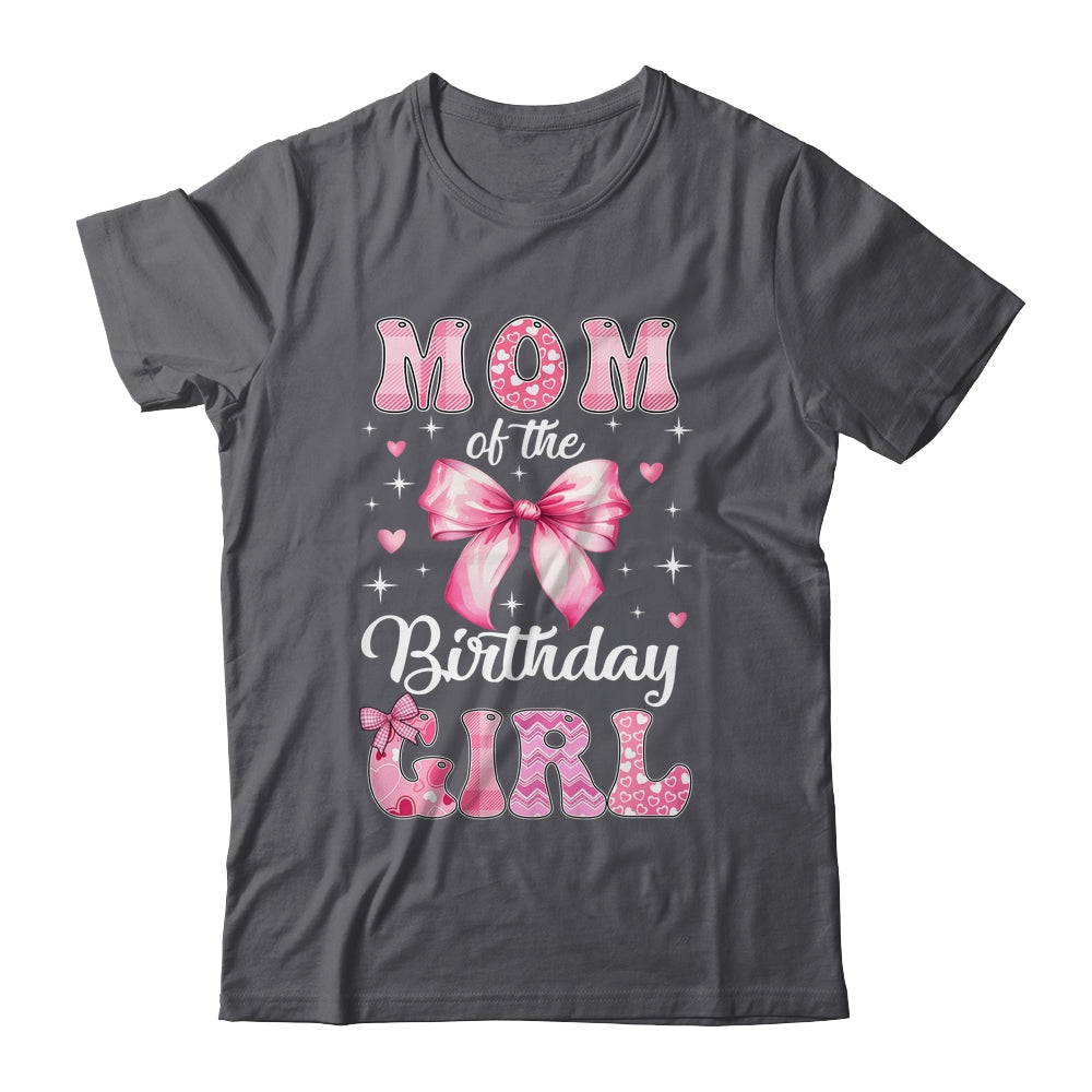 Mom Of Birthday Girl Coquette Bow Matching Family Shirt & Hoodie | siriusteestore