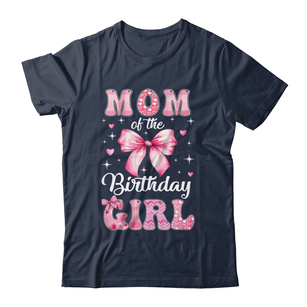 Mom Of Birthday Girl Coquette Bow Matching Family Shirt & Hoodie | siriusteestore