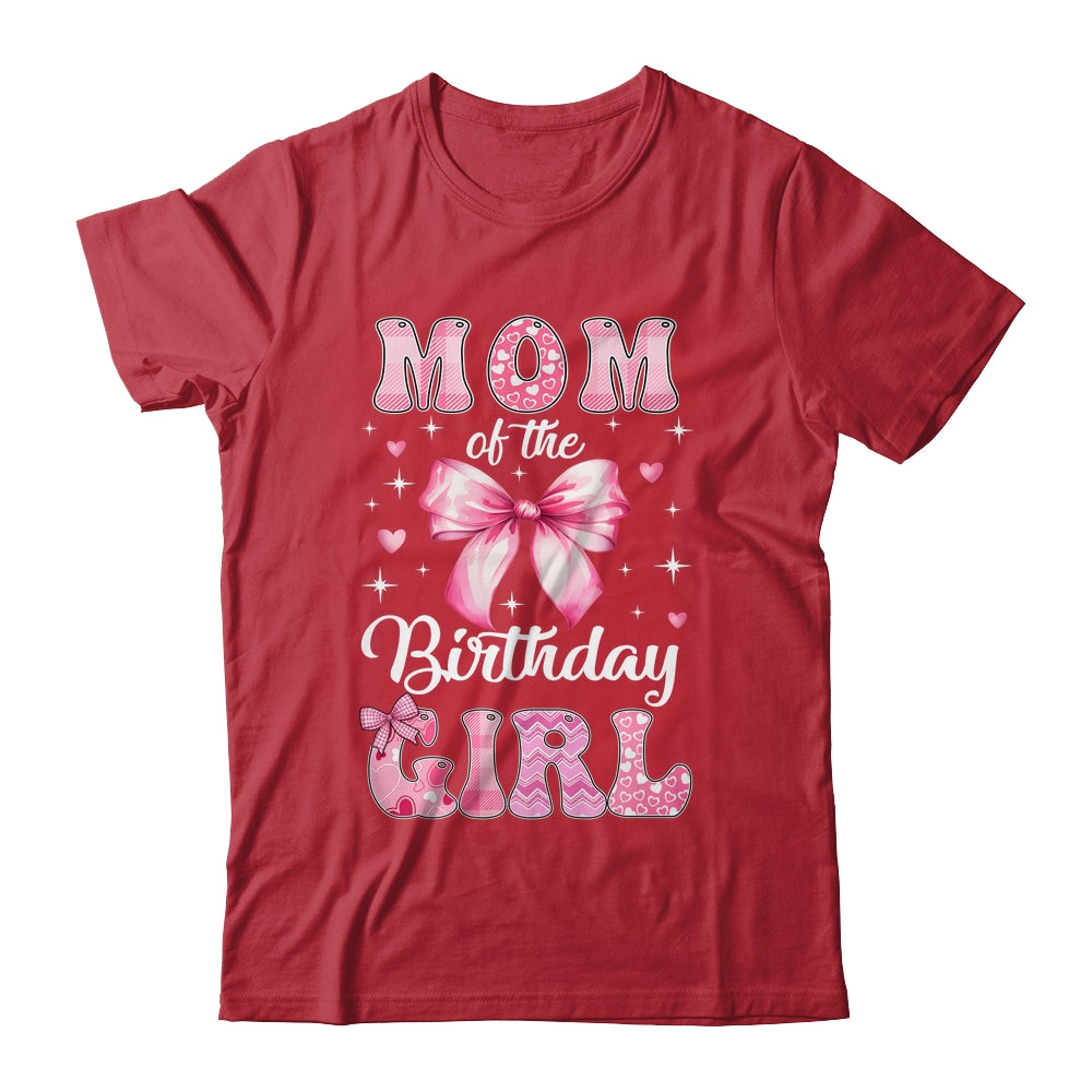Mom Of Birthday Girl Coquette Bow Matching Family Shirt & Hoodie | siriusteestore