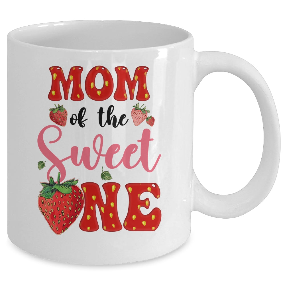 Mom Of Sweet One Strawberry Frist 1st Birthday Girl Mug | siriusteestore