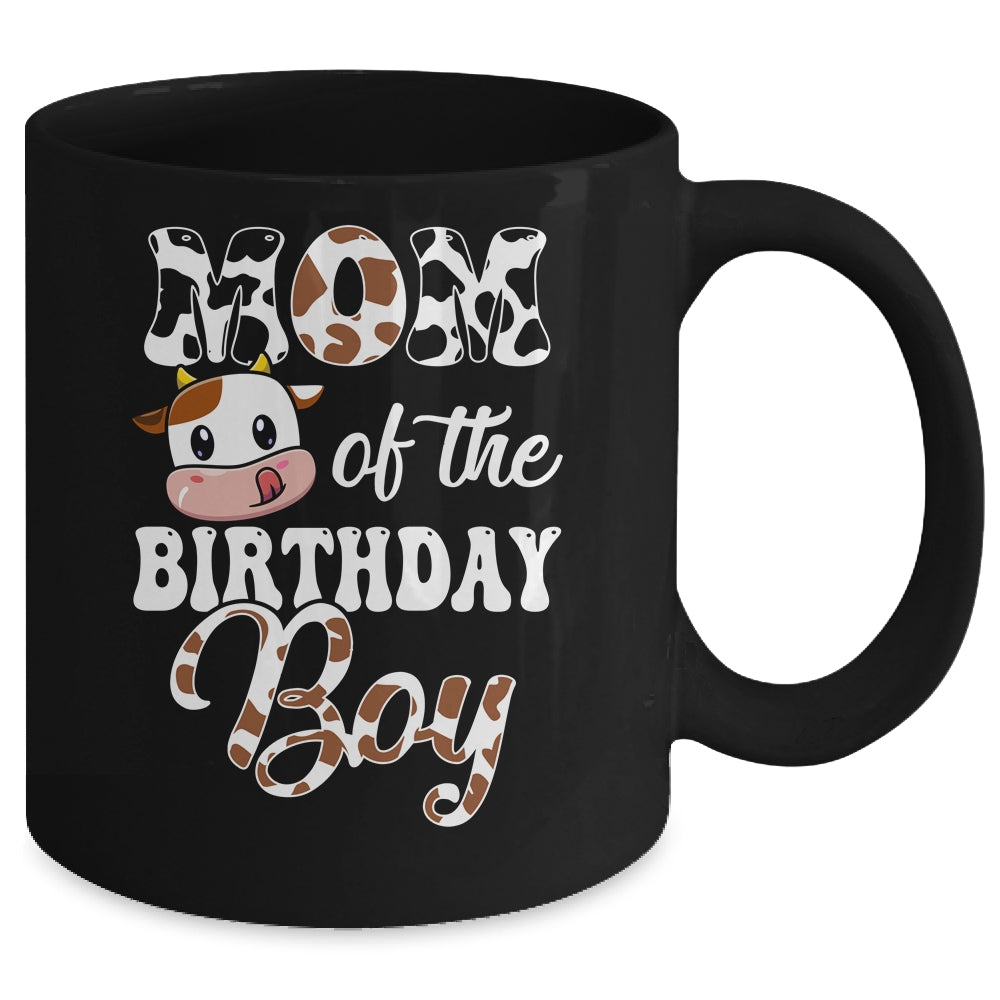 Mom Of The Birthday Boy Cow Farm 1st Birthday Boy Mug | siriusteestore