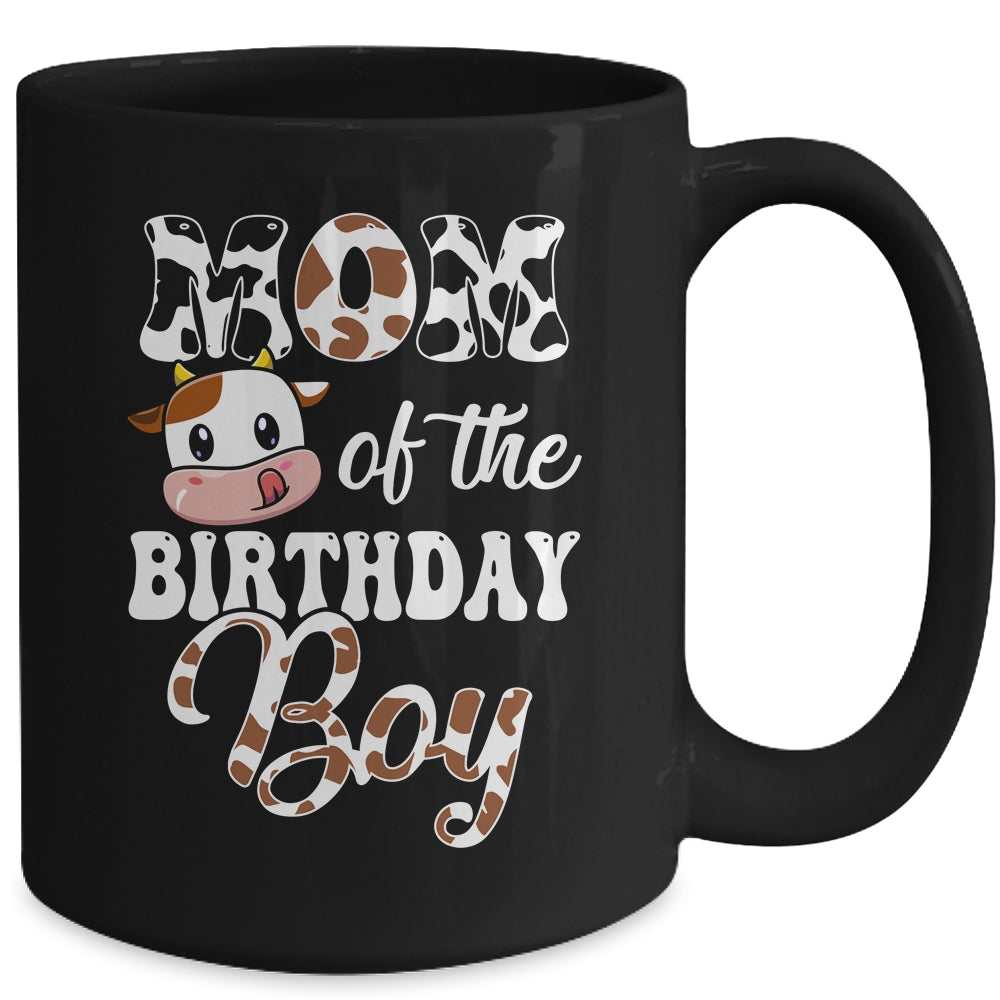 Mom Of The Birthday Boy Cow Farm 1st Birthday Boy Mug | siriusteestore