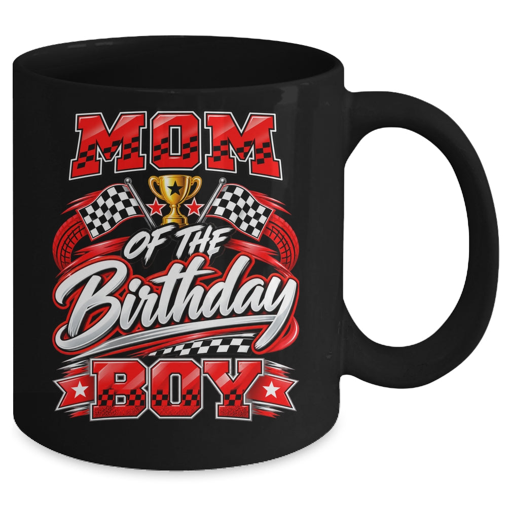 Mom Of The Birthday Boy Race Car Family Pit Crew Mug | siriusteestore