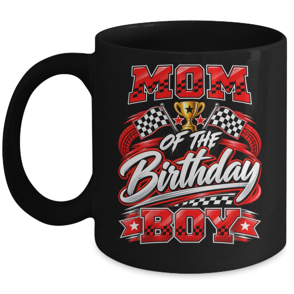 Mom Of The Birthday Boy Race Car Family Pit Crew Mug | siriusteestore