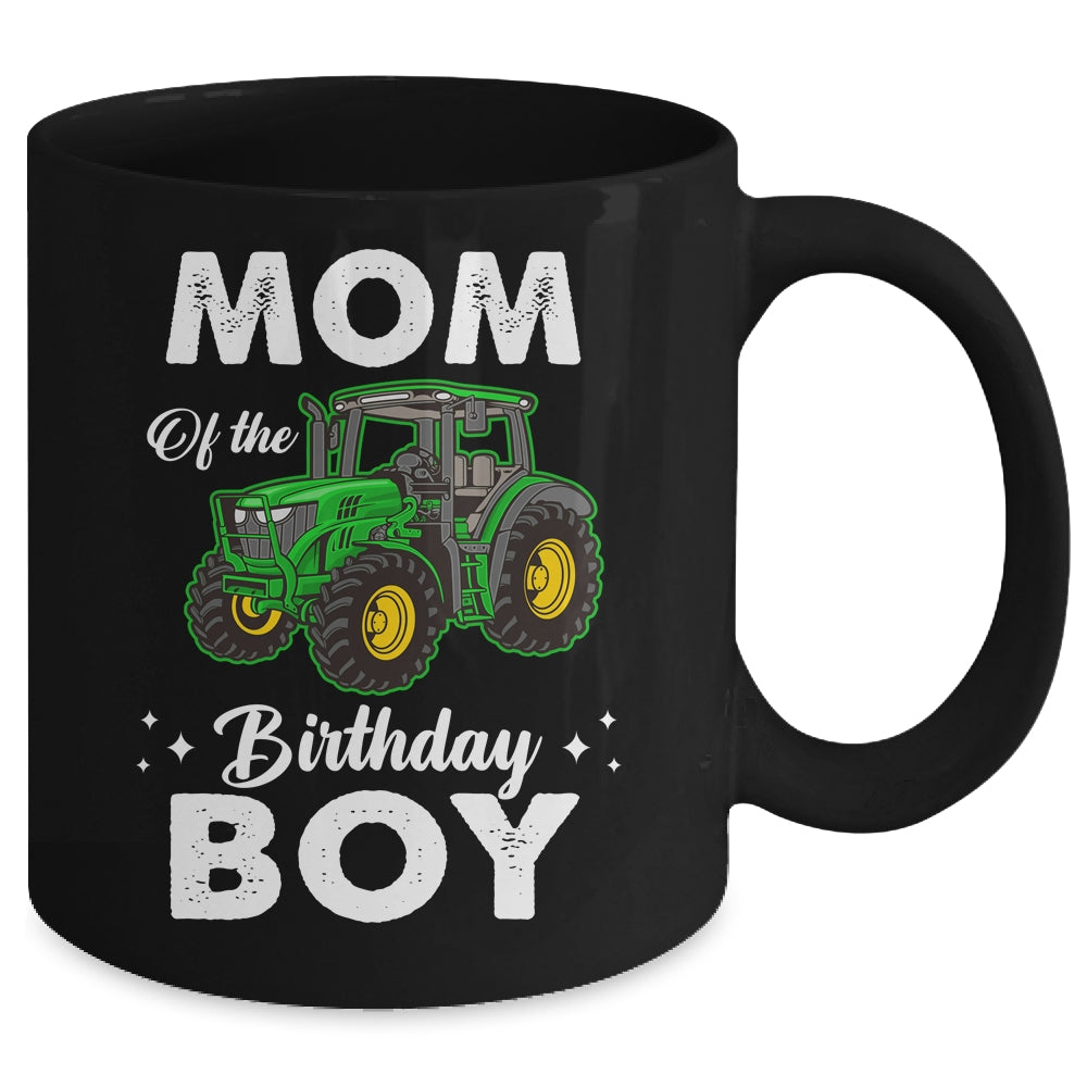 Mom Of The Birthday Boy Tractors Farm Party Farmer Mug | siriusteestore
