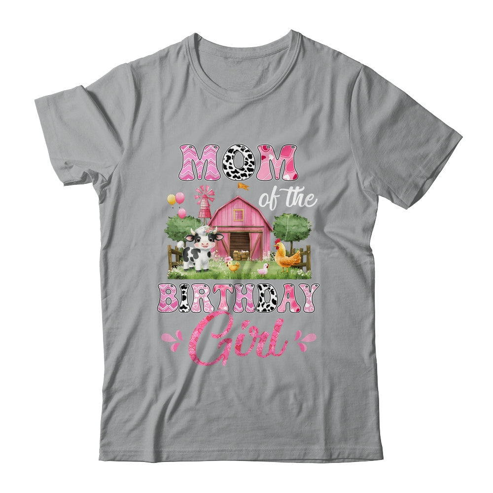 Mom Of The Birthday Girl 1st Birthday Cow Farm Family Shirt & Hoodie | siriusteestore