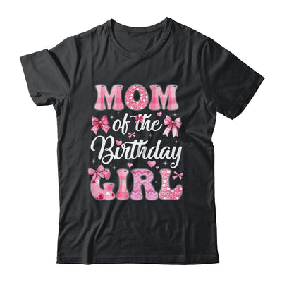 Mom Of The Birthday Girl Family Pink Coquette Bow Shirt & Hoodie | siriusteestore