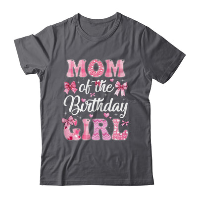 Mom Of The Birthday Girl Family Pink Coquette Bow Shirt & Hoodie | siriusteestore