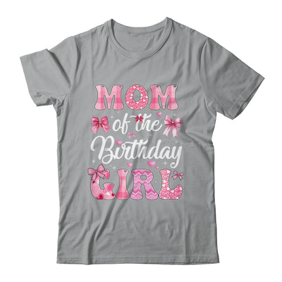 Mom Of The Birthday Girl Family Pink Coquette Bow Shirt & Hoodie | siriusteestore