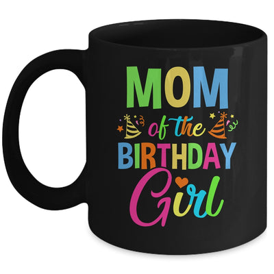 Mom Of The Birthday Girl Glows Retro 80's Party Family Mug | siriusteestore